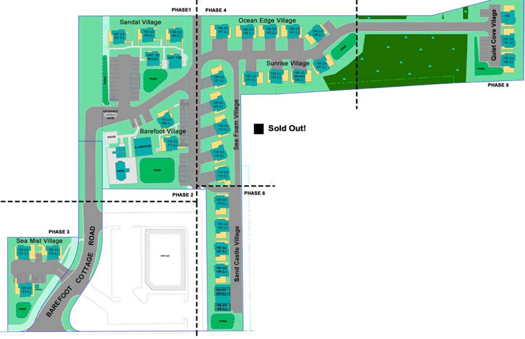 barefoot-sitemap-2016 Barefoot Cottage Homes Site Plan